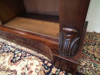 Antique Mid Victorian Mahogany Open Bookcase