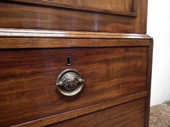 Antique George III Large Mahogany Linen Press