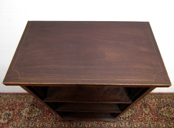 Antique Small Sheraton Style Mahogany Open Bookcase