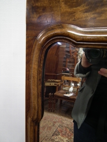 Antique Whytock & Reid Large Walnut Mirror