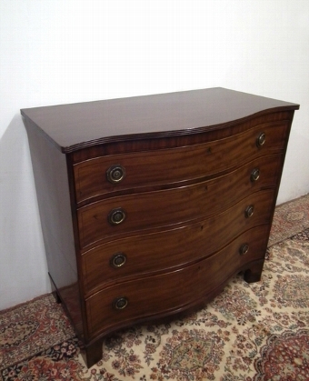 George III Serpentine Mahogany Chest of Drawers