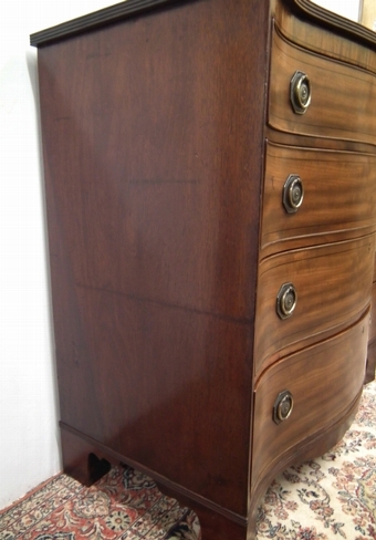 Antique George III Serpentine Mahogany Chest of Drawers