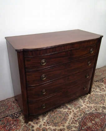 William IV Barrel Front Chest of Drawers