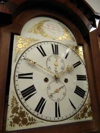 Antique Mid Victorian Mahogany Grandfather Clock
