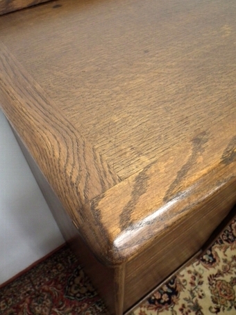 Antique Oak Tambour Front Filing Cabinet