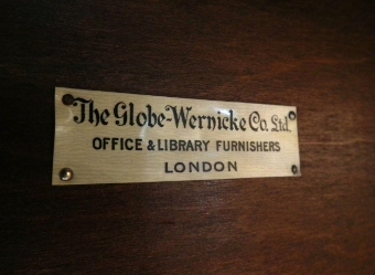 Antique Globe Wernicke Oak Sectional Bookcase