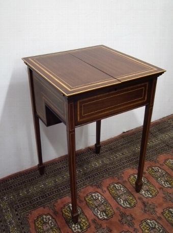 Edwardian Mahogany Inlaid Work Table