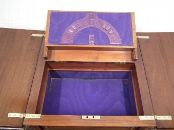 Antique Edwardian Mahogany Inlaid Work Table