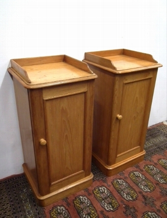Pair of Victorian Pitch Pine Lockers