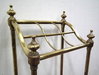 Antique Victorian Brass and Cast Iron Stick Stand