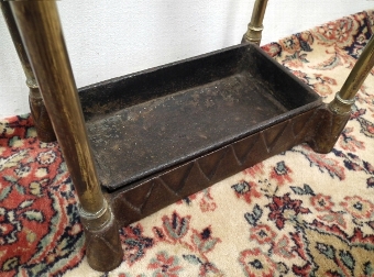 Antique Victorian Brass and Cast Iron Stick Stand