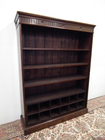 Large Edwardian Open Bookcase