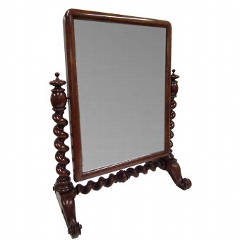 Mid Victorian Mahogany Toilet Mirror