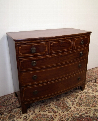 Late George III Bow Front Chest of Drawers
