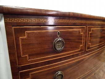 Antique Late George III Bow Front Chest of Drawers