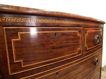 Antique Late George III Bow Front Chest of Drawers