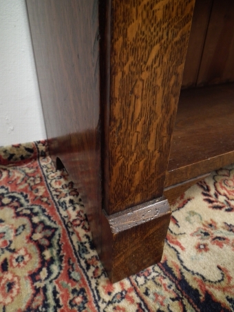 Antique Neat Sized Late Victorian Oak Open Bookcase