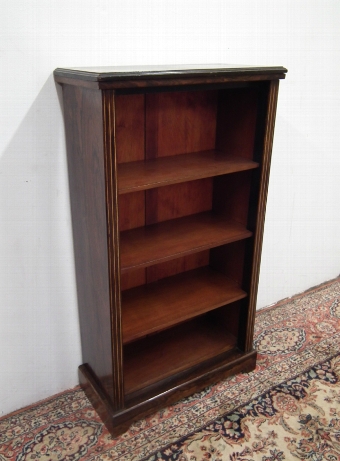 Rosewood Inlaid Open Bookcase