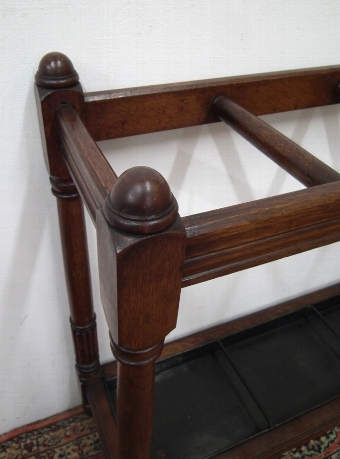 Antique Late Victorian Oak Stick Stand