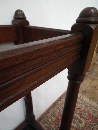 Antique Late Victorian Oak Stick Stand