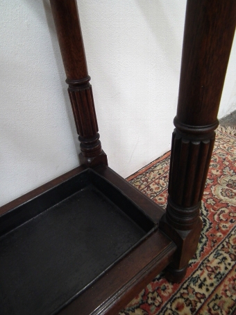Antique Late Victorian Oak Stick Stand