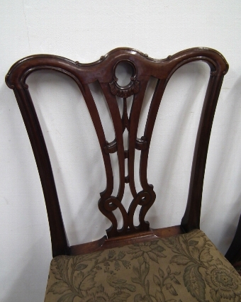 Antique Pair of George III Style Mahogany Chairs