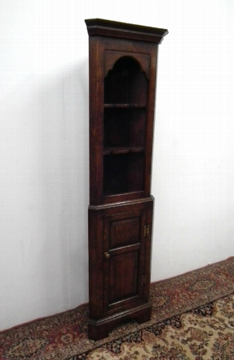 Neat Sized Jacobean Style Oak Corner Cupboard