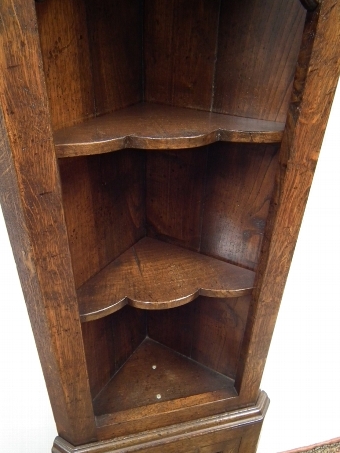 Antique Neat Sized Jacobean Style Oak Corner Cupboard