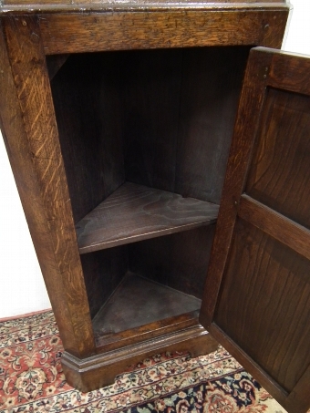Antique Neat Sized Jacobean Style Oak Corner Cupboard