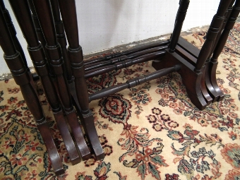 Antique Quartetto Nest of Mahogany Tables