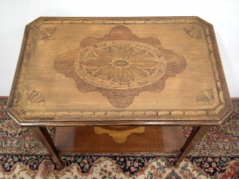 Antique Sheraton Style Inlaid Occasional Table