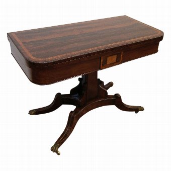 Regency Rosewood Fold Over Card Table