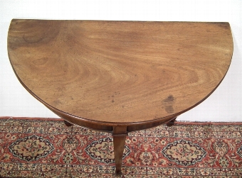 Antique Mahogany Demi Lune Hall Table