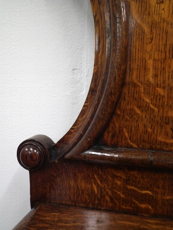Antique Pair of Victorian Solid Oak Hall Chairs