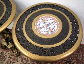 Antique Unusual Pair of Blackamoor Side Tables