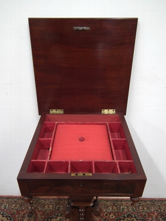 Antique Victorian Mahogany Work Box