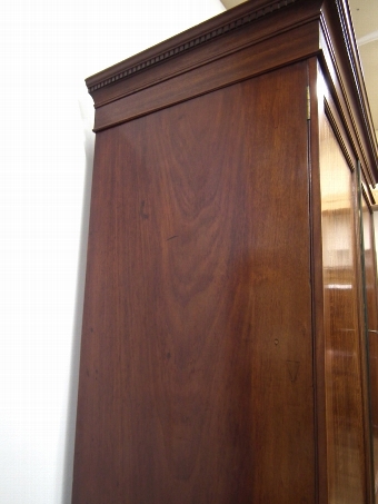 Antique George III Mahogany Inlaid Linen Press