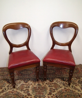 Pair of Victorian Balloon Back Chairs