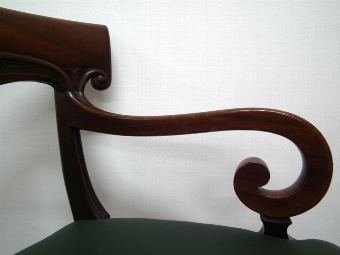 Antique William IV Scottish Mahogany Armchair