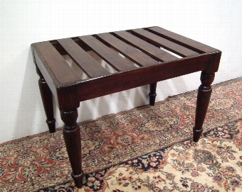 Stained Beech Rectangular Luggage Rack