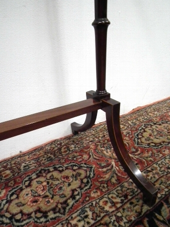 Antique Sheraton Style Mahogany Inlaid Towel Rail