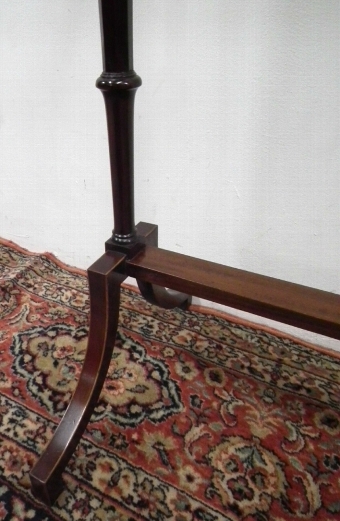 Antique Sheraton Style Mahogany Inlaid Towel Rail