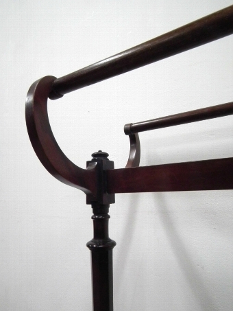 Antique Sheraton Style Mahogany Inlaid Towel Rail