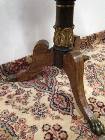 Antique Regency Rosewood Inlaid Piano Stool