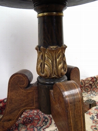 Antique Regency Rosewood Inlaid Piano Stool