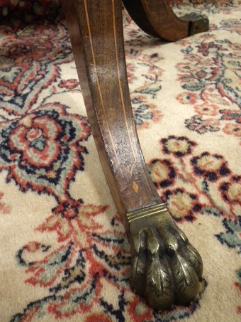 Antique Regency Rosewood Inlaid Piano Stool