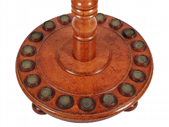 Antique Victorian Oak Revolving Cue Stand