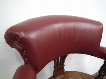 Antique Large Victorian Mahogany Desk Chair