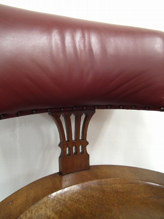 Antique Large Victorian Mahogany Desk Chair