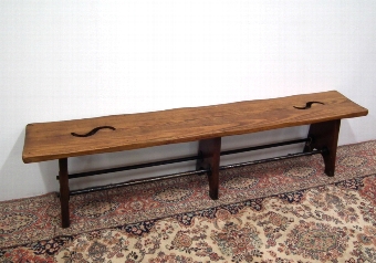 Unusual Pitch Pine Long Bench